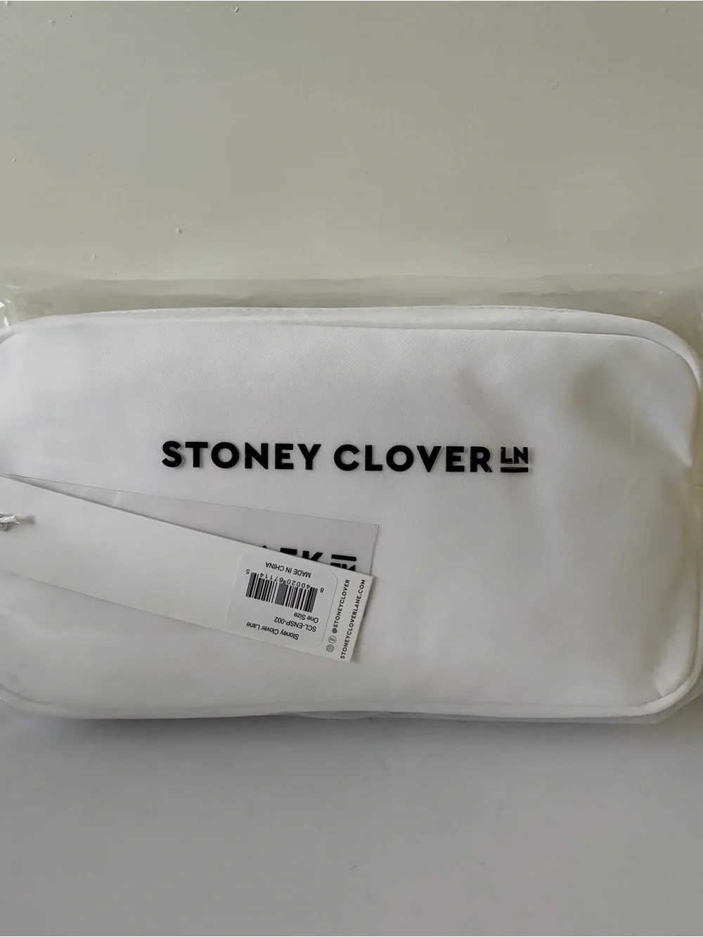 Stoney Clover Lane White Small Pouch